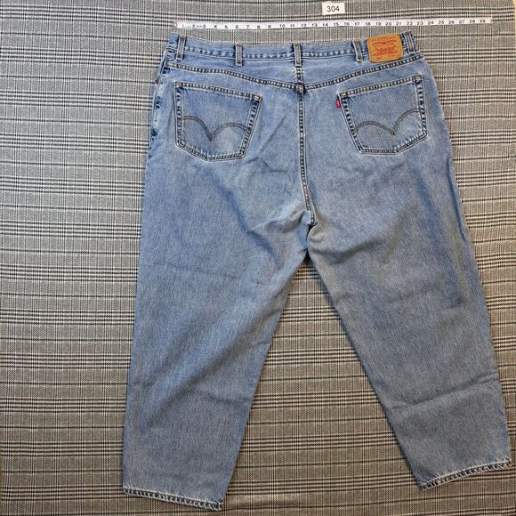 Levi's 560 Men's Jeans Black Denim Comfort Fit Loose Straight Leg Size 48x30 - Picture 1 of 9